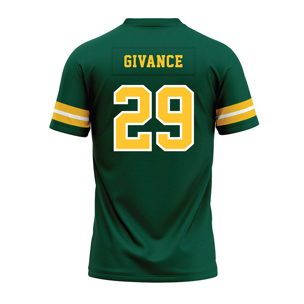 NDSU - NCAA Football : Darius Givance - Green Premium Football Jersey-1