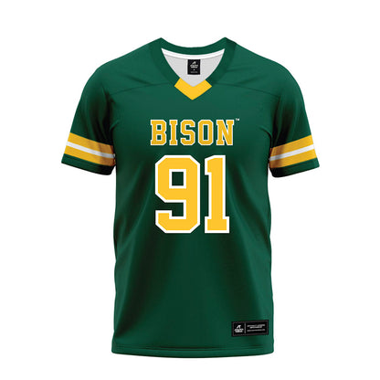NDSU - NCAA Football : Ethan Wood - Green Premium Football Jersey-0