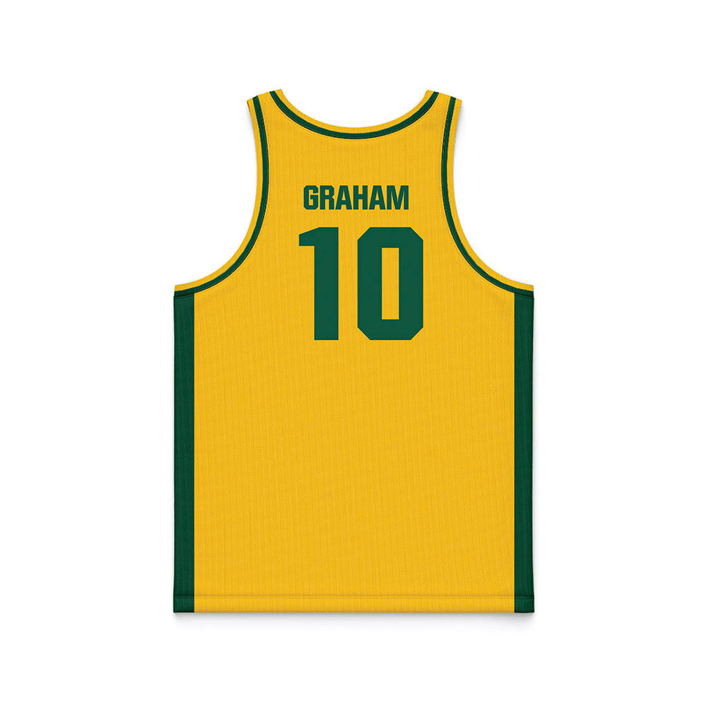 NDSU - NCAA Women's Basketball : Abby Graham - Yellow Basketball Jersey-1