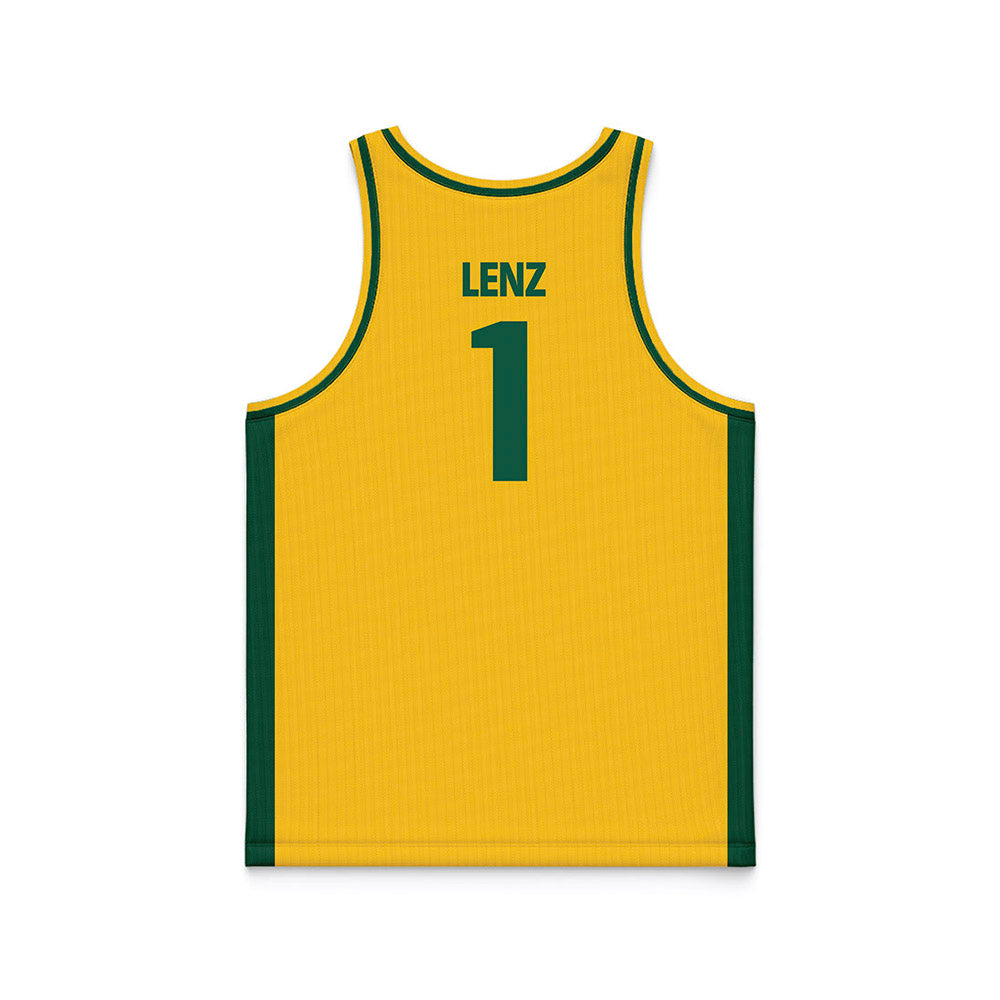 NDSU - NCAA Women's Basketball : Molly Lenz - Yellow Basketball Jersey-1