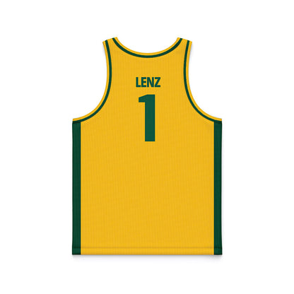 NDSU - NCAA Women's Basketball : Molly Lenz - Yellow Basketball Jersey-1