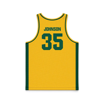 NDSU - NCAA Women's Basketball : Mckenna Johnson - Yellow Basketball Jersey-1
