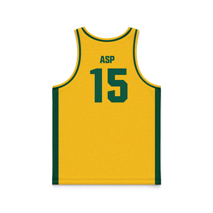 NDSU - NCAA Women's Basketball : Karrington Asp - Yellow Basketball Jersey-1
