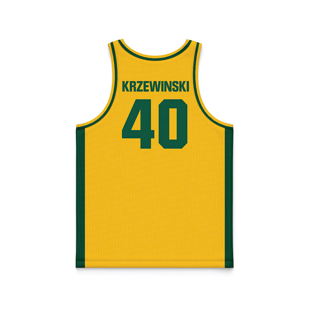 NDSU - NCAA Women's Basketball : Abby Krzewinski - Yellow Basketball Jersey-1