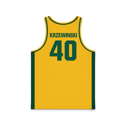 NDSU - NCAA Women's Basketball : Abby Krzewinski - Yellow Basketball Jersey-1