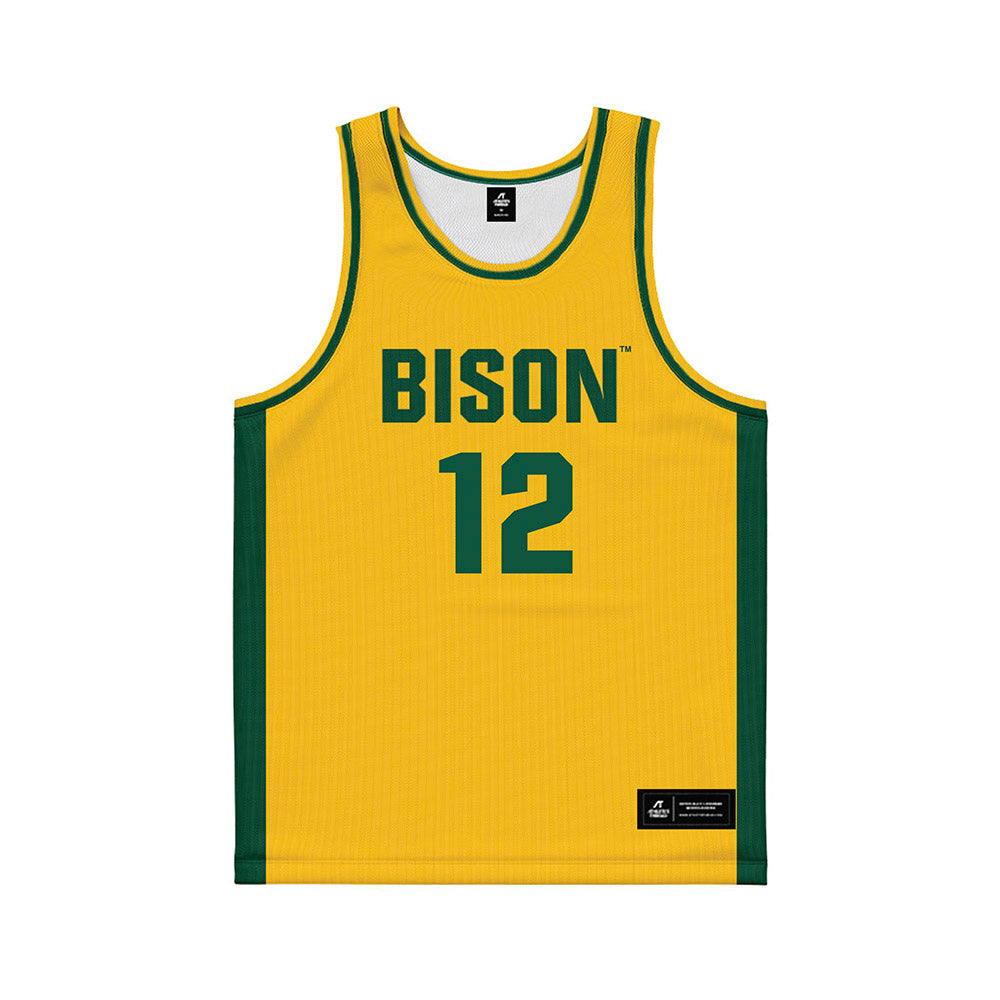 NDSU - NCAA Women's Basketball : Marisa Frost - Yellow Basketball Jersey-0