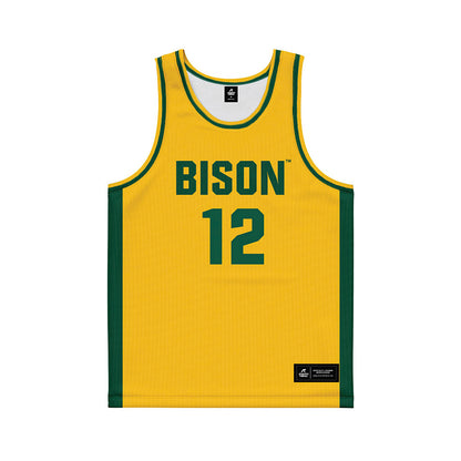 NDSU - NCAA Women's Basketball : Marisa Frost - Yellow Basketball Jersey-0