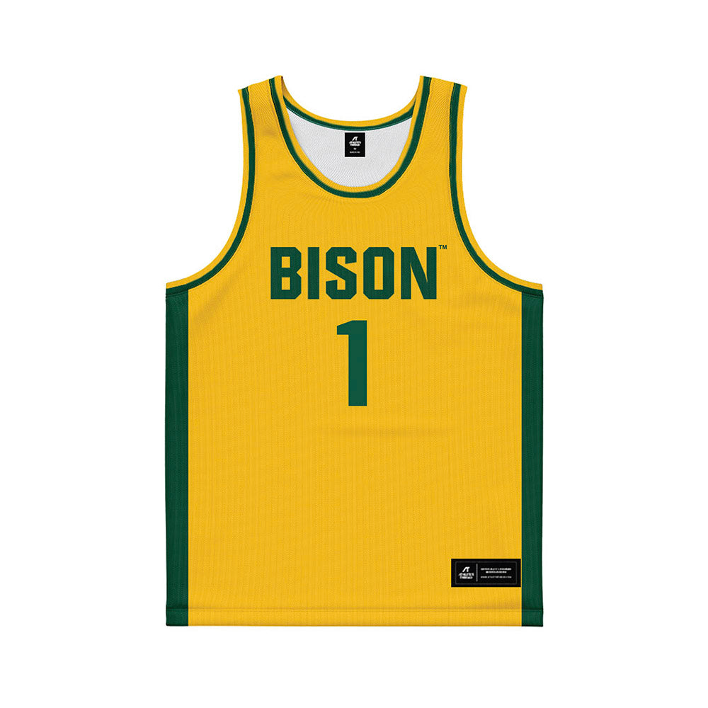 NDSU - NCAA Women's Basketball : Molly Lenz - Yellow Basketball Jersey-0