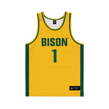 NDSU - NCAA Women's Basketball : Molly Lenz - Yellow Basketball Jersey-0