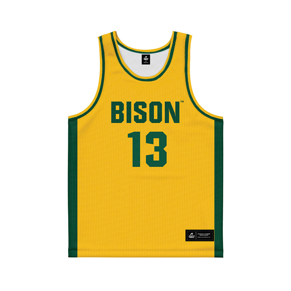 NDSU - NCAA Women's Basketball : Sophie Hawkinson - Yellow Basketball Jersey-0