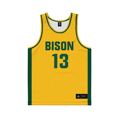 NDSU - NCAA Women's Basketball : Sophie Hawkinson - Yellow Basketball Jersey-0