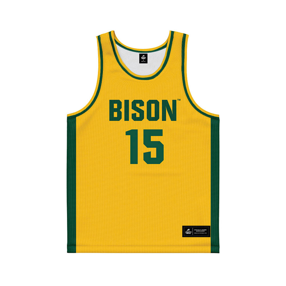 NDSU - NCAA Women's Basketball : Karrington Asp - Yellow Basketball Jersey-0