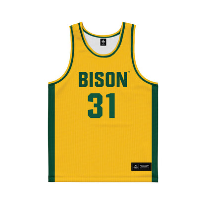 NDSU - NCAA Women's Basketball : Lily Niebuhr - Yellow Basketball Jersey-0