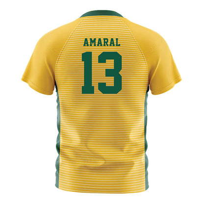 NDSU - NCAA Women's Soccer : Cameron Amaral - Yellow Soccer Jersey-1