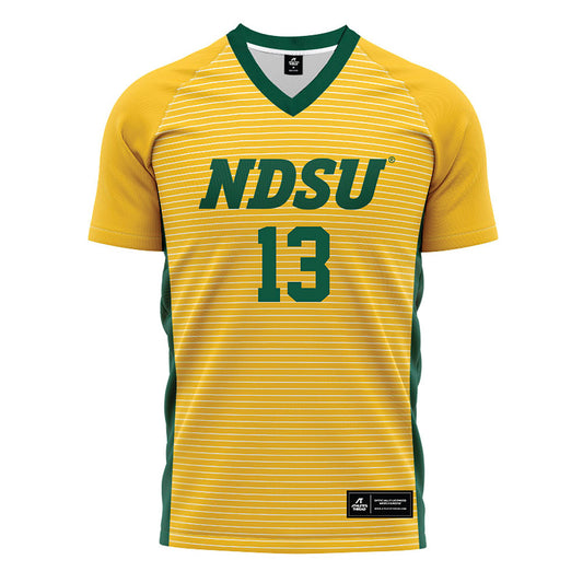 NDSU - NCAA Women's Soccer : Cameron Amaral - Yellow Soccer Jersey-0