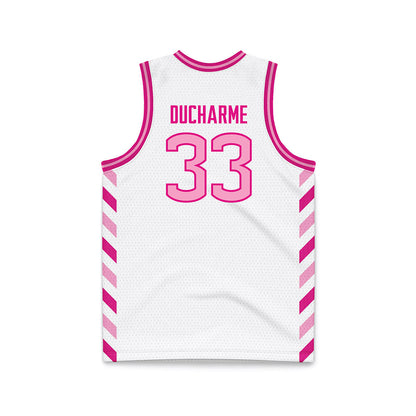 UConn - NCAA Women's Basketball : Caroline Ducharme - Pink Basketball Jersey