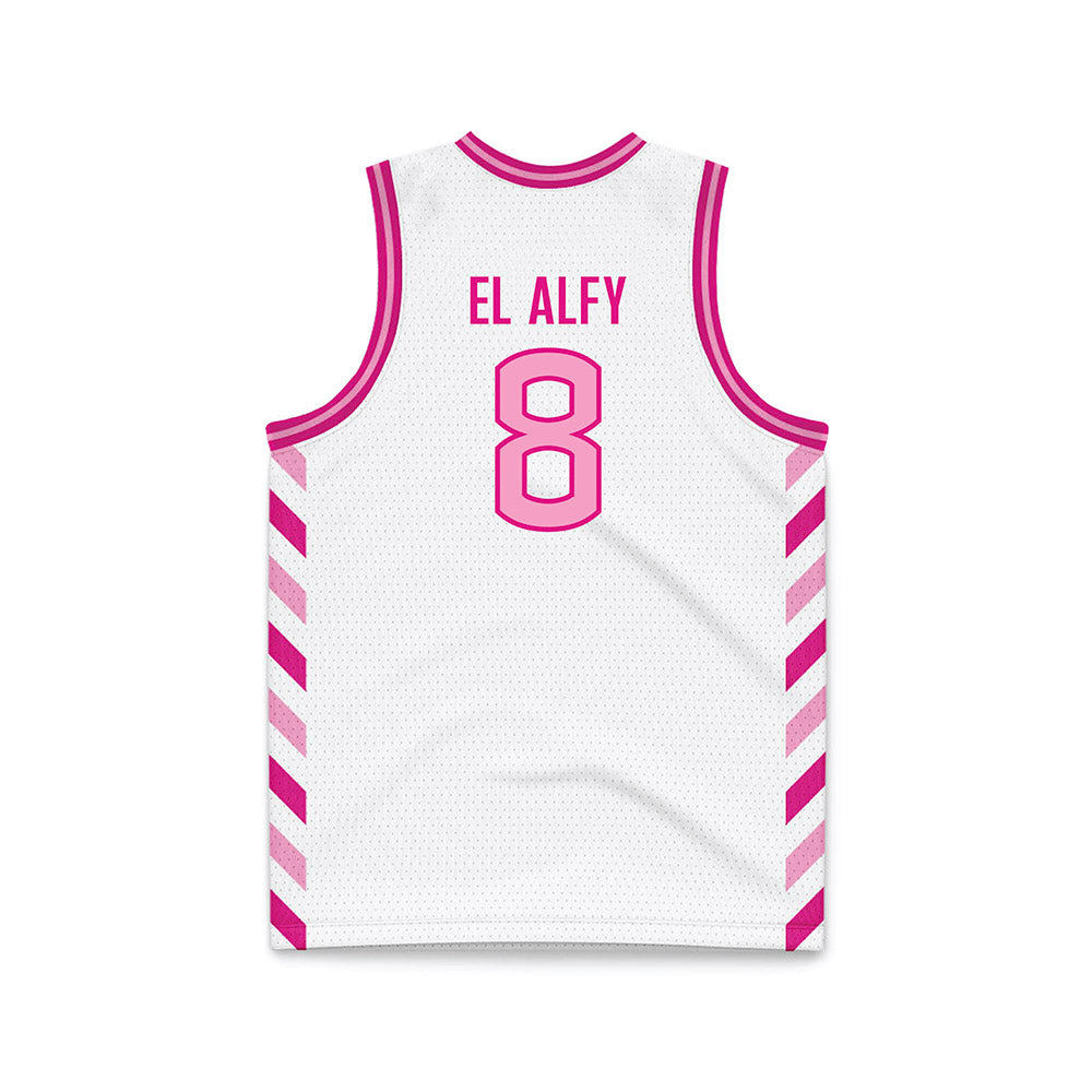 UConn - NCAA Women's Basketball : Jana El Alfy - Pink Basketball Jersey