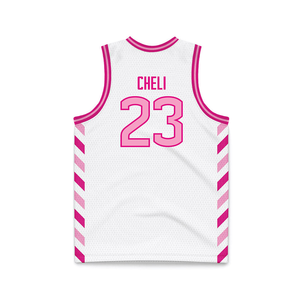 UConn - NCAA Women's Basketball : Morgan Cheli - Pink Basketball Jersey