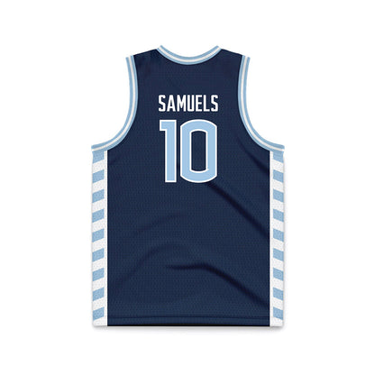 UConn - NCAA Women's Basketball : Qadence Samuels - Navy Basketball Jersey