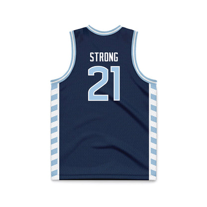 UConn - NCAA Women's Basketball : Sarah Strong - Navy Basketball Jersey-1