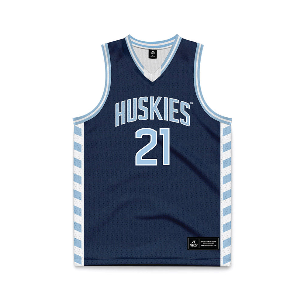 UConn - NCAA Women's Basketball : Sarah Strong - Navy Basketball Jersey-0