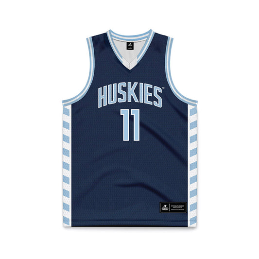 UConn - NCAA Women's Basketball : Allie Ziebell - Navy Basketball Jersey