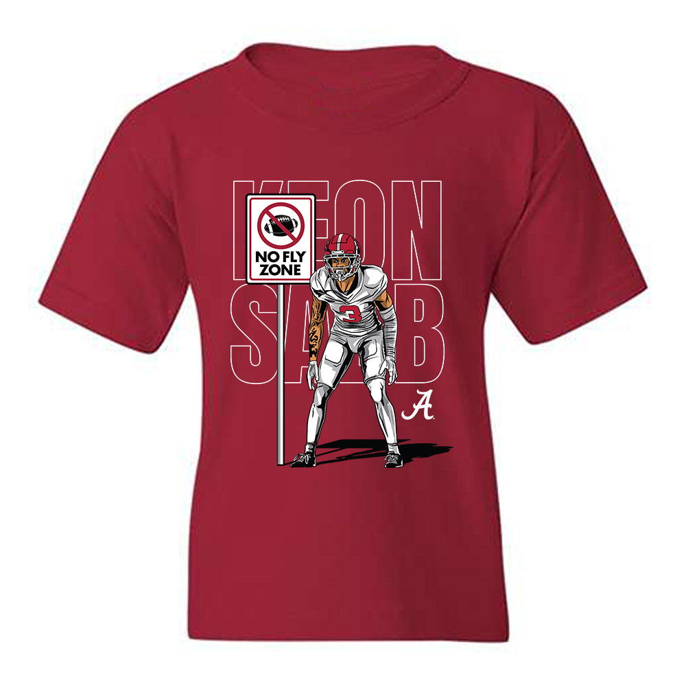 Alabama - NCAA Football : Keon Sabb - Individual Caricature Youth T-Shirt