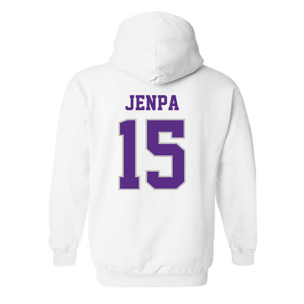 Stonehill - NCAA Men's Basketball : Norbu Jenpa - Classic Shersey Hooded Sweatshirt-1