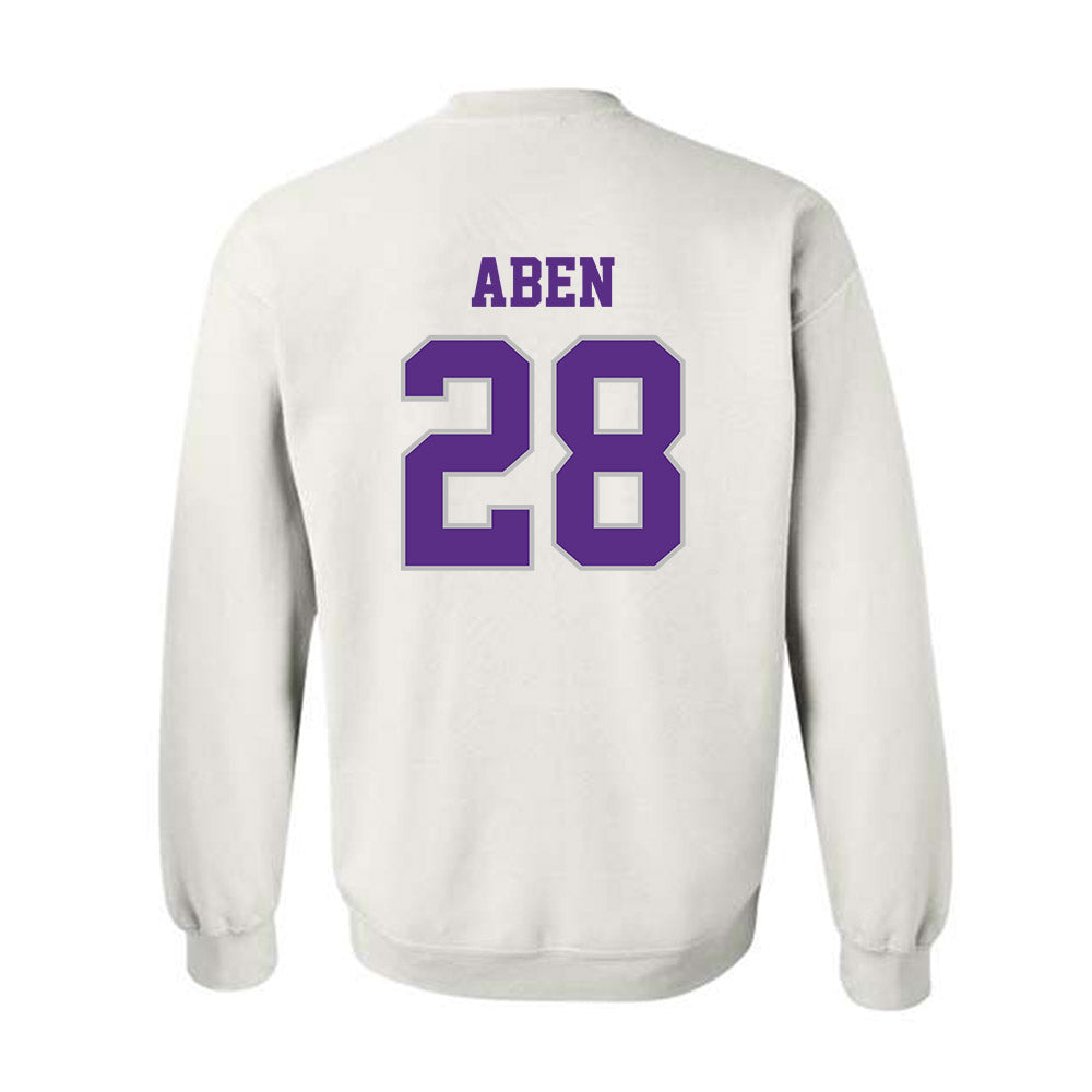 Stonehill - NCAA Men's Ice Hockey : Zachary Aben - Classic Shersey Crewneck Sweatshirt-1