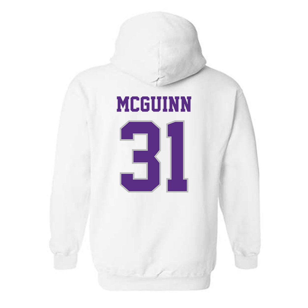 Stonehill - NCAA Men's Basketball : Pearse McGuinn - Classic Shersey Hooded Sweatshirt-1