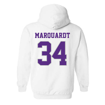Stonehill - NCAA Men's Basketball : Neal Marquardt - Classic Shersey Hooded Sweatshirt-1
