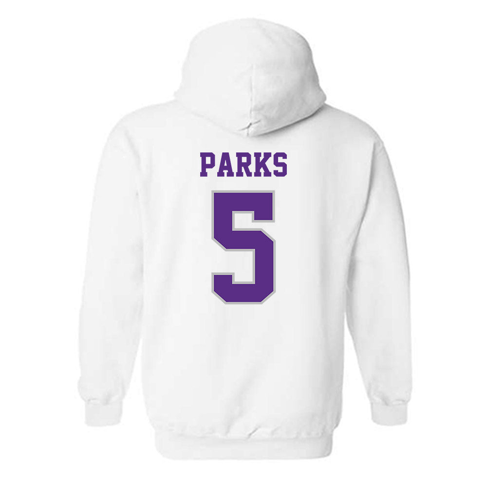 Stonehill - NCAA Baseball : Sam Parks - Classic Shersey Hooded Sweatshirt-1