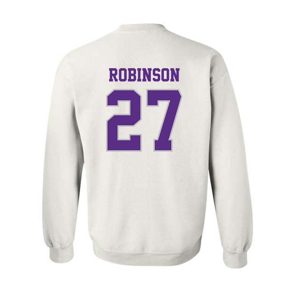 Stonehill - NCAA Baseball : Kacin Robinson - Classic Shersey Crewneck Sweatshirt-1