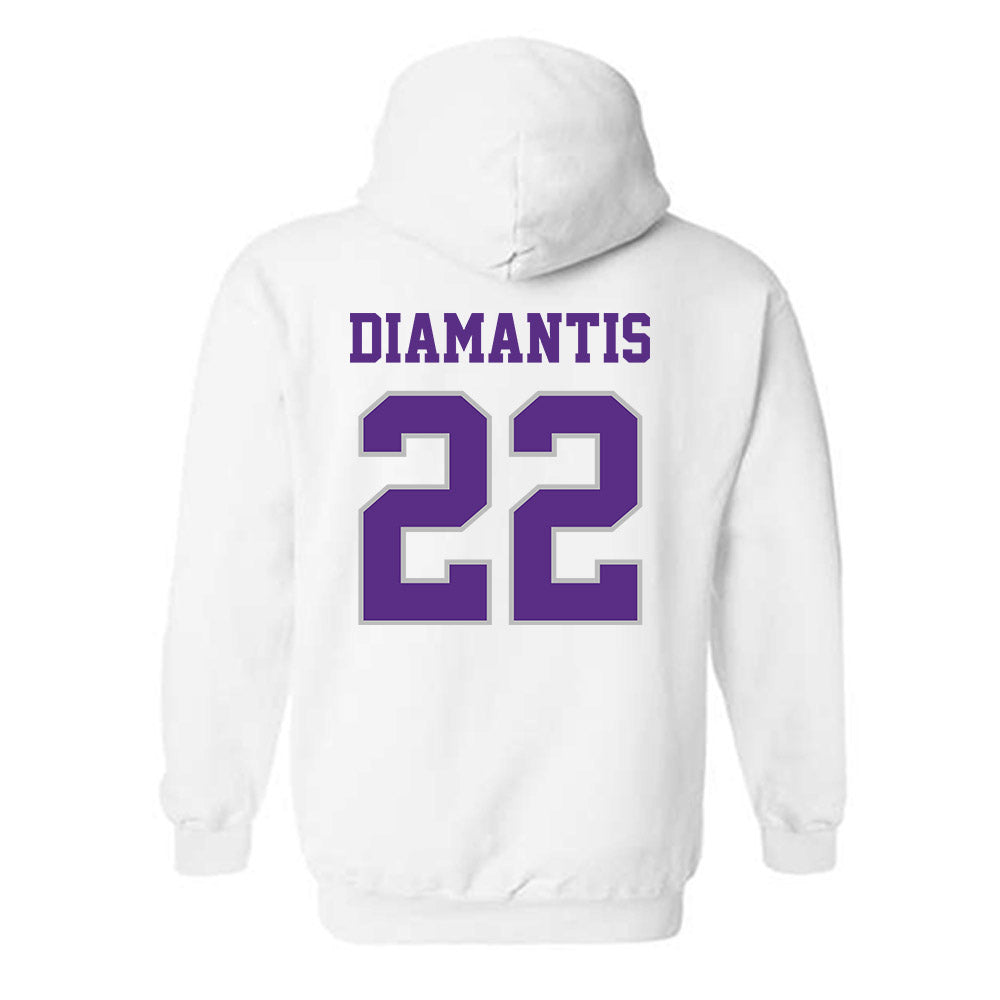 Stonehill - NCAA Men's Basketball : Charles Diamantis - Classic Shersey Hooded Sweatshirt-1