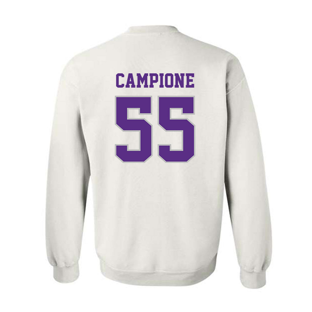Stonehill - NCAA Men's Ice Hockey : Dominick Campione - Classic Shersey Crewneck Sweatshirt-1