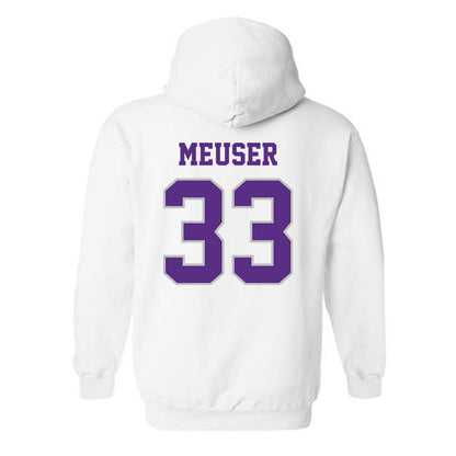 Stonehill - NCAA Men's Basketball : Ethan Meuser - Classic Shersey Hooded Sweatshirt-1
