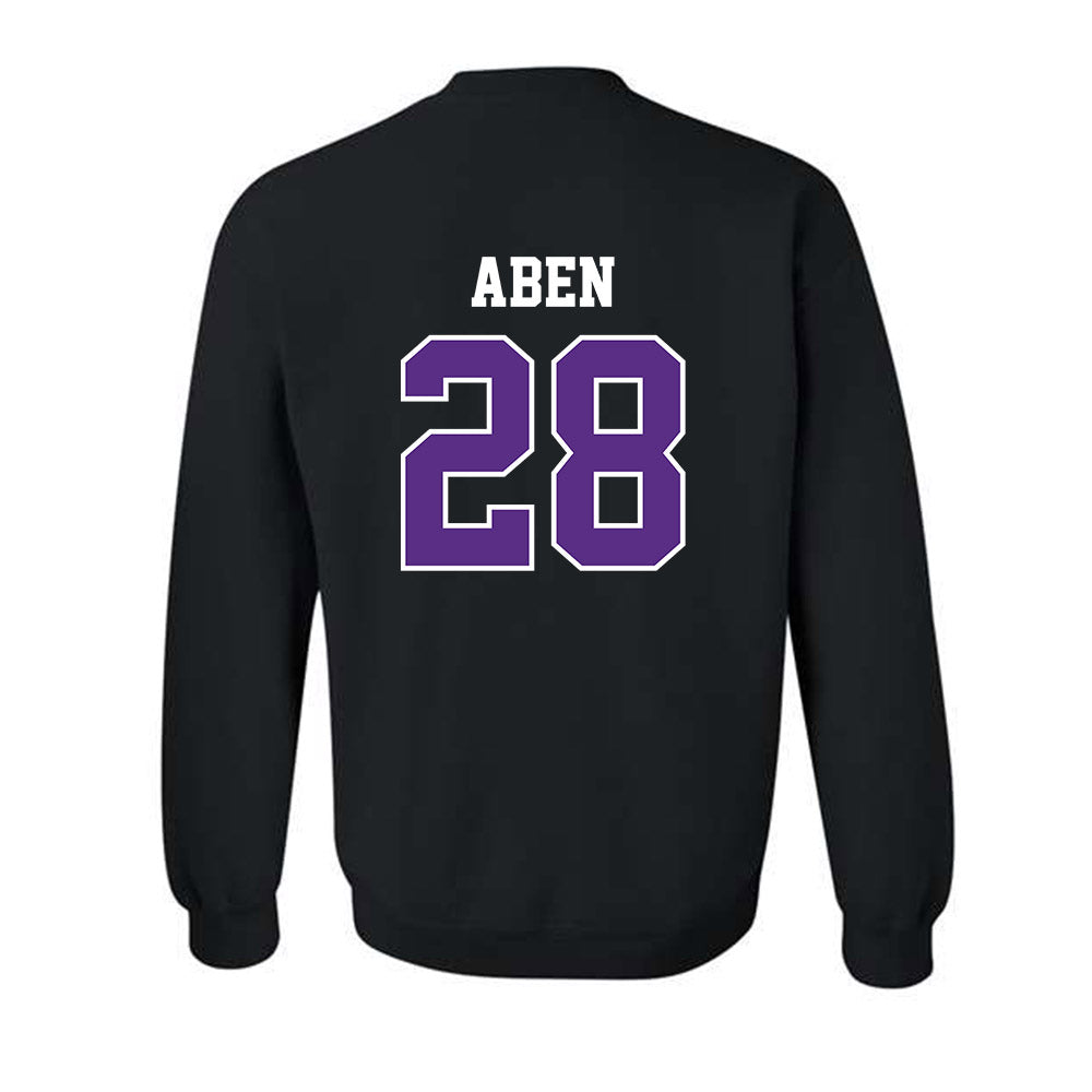 Stonehill - NCAA Men's Ice Hockey : Zachary Aben - Classic Shersey Crewneck Sweatshirt-1