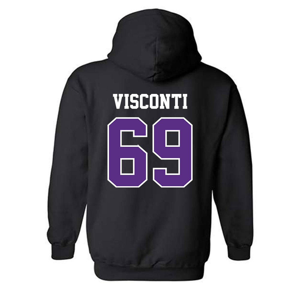 Stonehill - NCAA Football : Alexander Visconti - Classic Shersey Hooded Sweatshirt-1