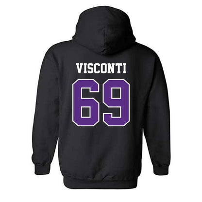 Stonehill - NCAA Football : Alexander Visconti - Classic Shersey Hooded Sweatshirt-1