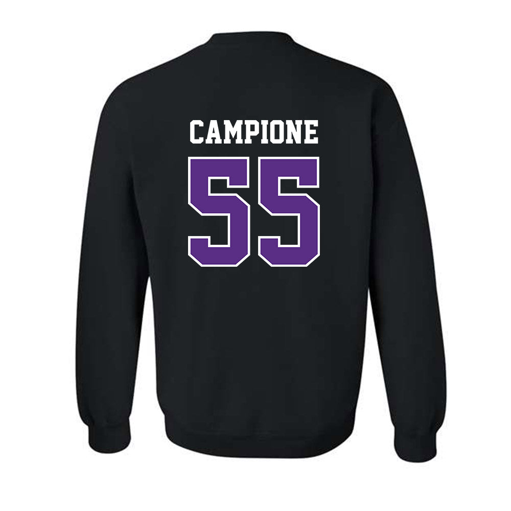 Stonehill - NCAA Men's Ice Hockey : Dominick Campione - Classic Shersey Crewneck Sweatshirt-1