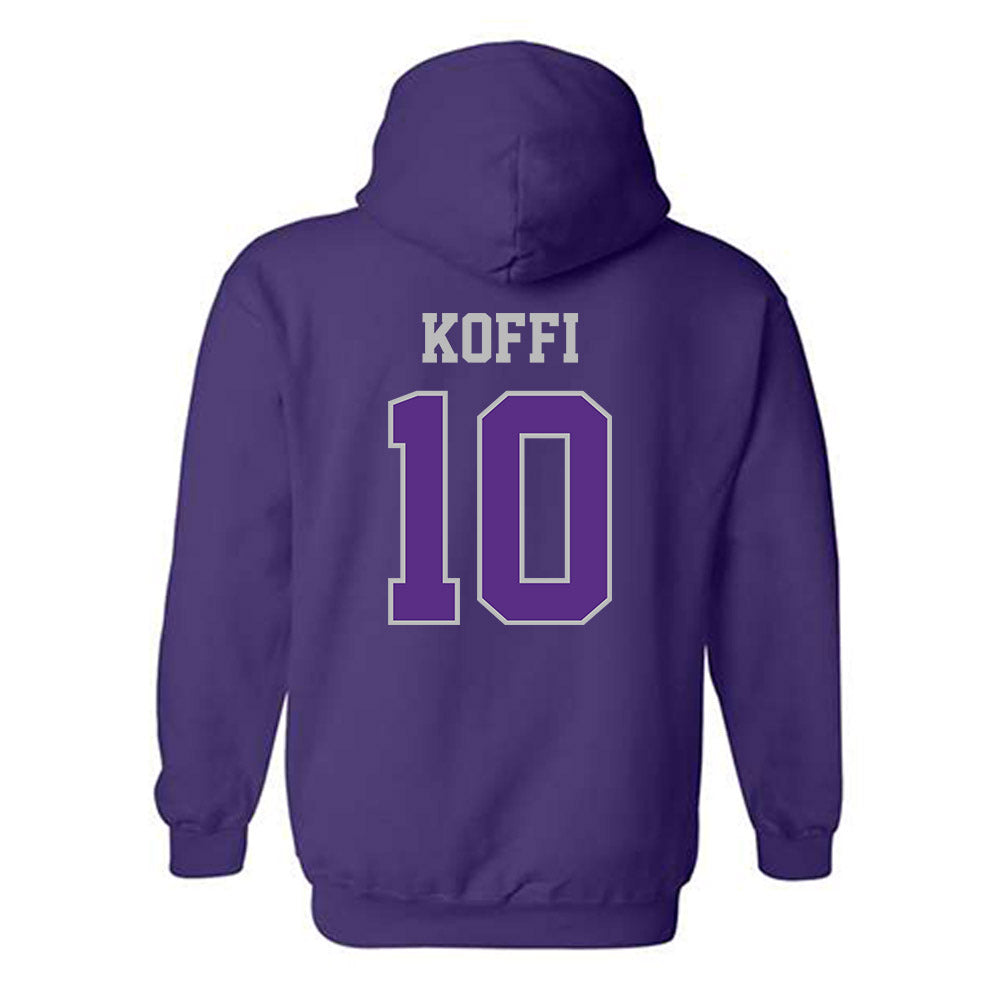 Stonehill - NCAA Men's Basketball : Hermann Koffi - Classic Shersey Hooded Sweatshirt-1