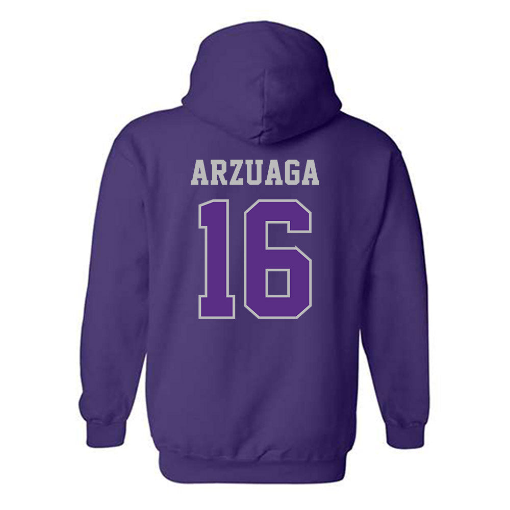 Stonehill - NCAA Baseball : Giovanni Arzuaga - Classic Shersey Hooded Sweatshirt-1