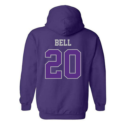 Stonehill - NCAA Baseball : Hunter Bell - Classic Shersey Hooded Sweatshirt-1