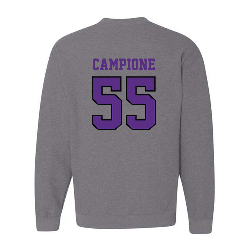 Stonehill - NCAA Men's Ice Hockey : Dominick Campione - Classic Shersey Crewneck Sweatshirt-1