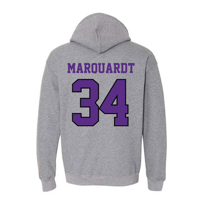 Stonehill - NCAA Men's Basketball : Neal Marquardt - Classic Shersey Hooded Sweatshirt-1