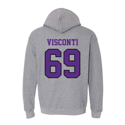 Stonehill - NCAA Football : Alexander Visconti - Classic Shersey Hooded Sweatshirt-1