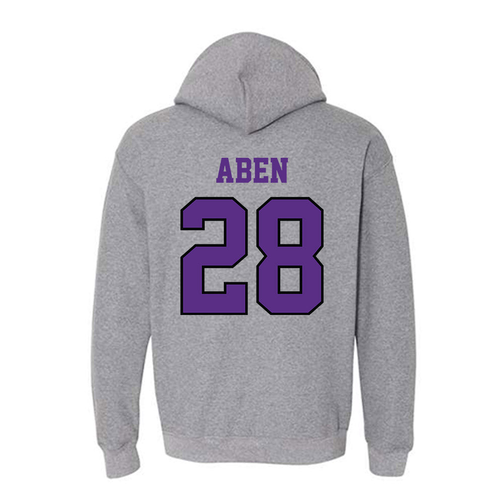 Stonehill - NCAA Men's Ice Hockey : Zachary Aben - Classic Shersey Hooded Sweatshirt-1