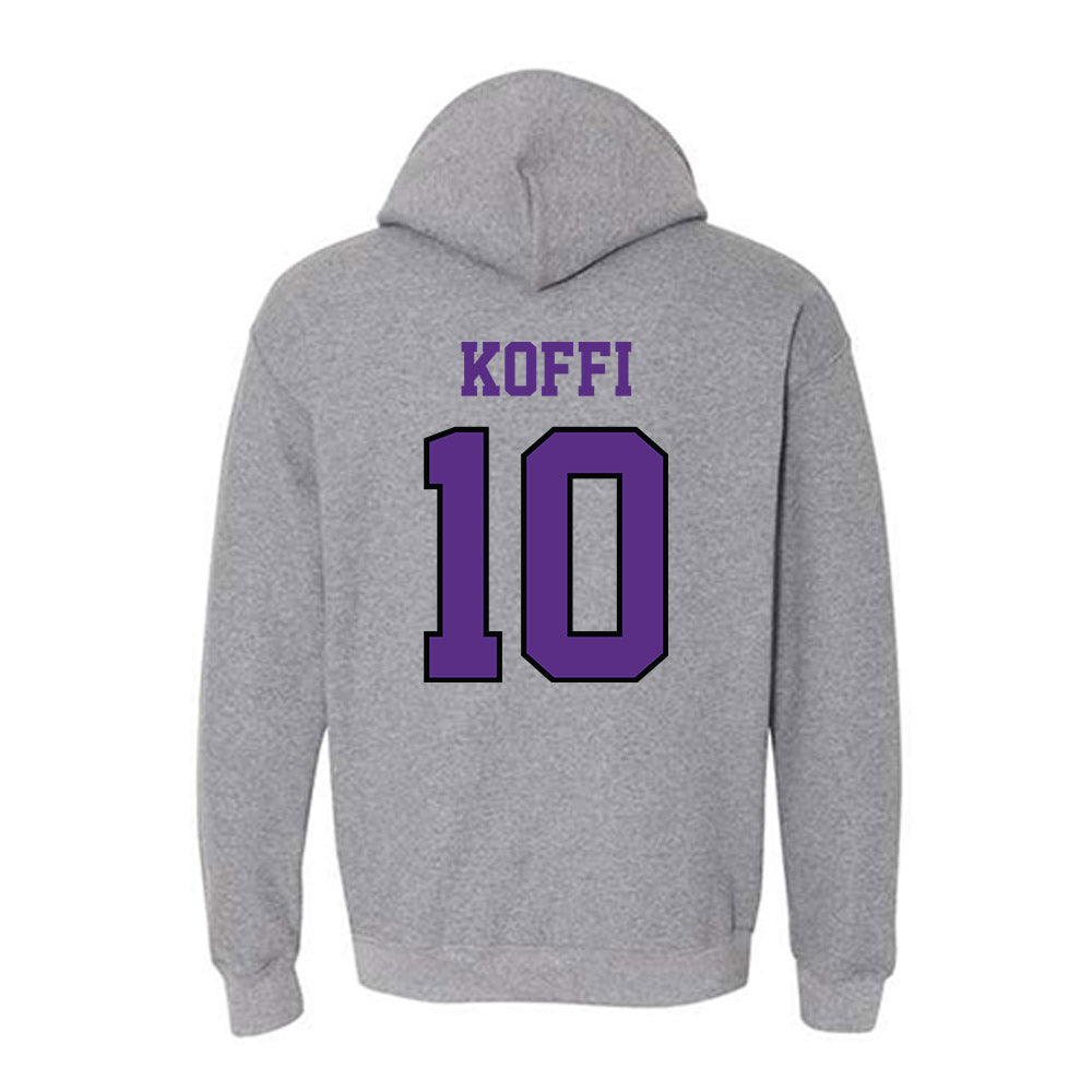 Stonehill - NCAA Men's Basketball : Hermann Koffi - Classic Shersey Hooded Sweatshirt-1