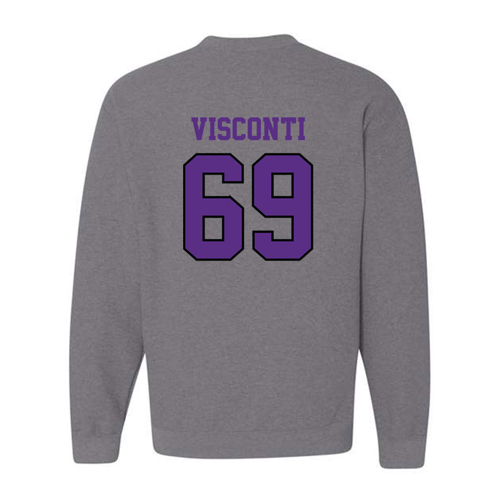Stonehill - NCAA Football : Alexander Visconti - Classic Shersey Crewneck Sweatshirt-1