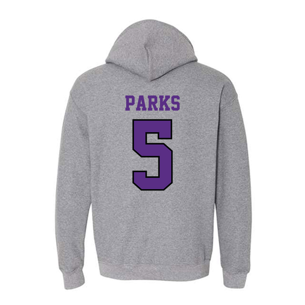 Stonehill - NCAA Baseball : Sam Parks - Classic Shersey Hooded Sweatshirt-1